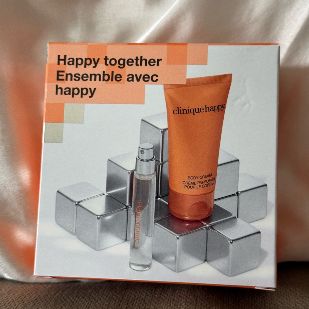 Clinique Happy Trial Size Body Cream and Perfume Duo